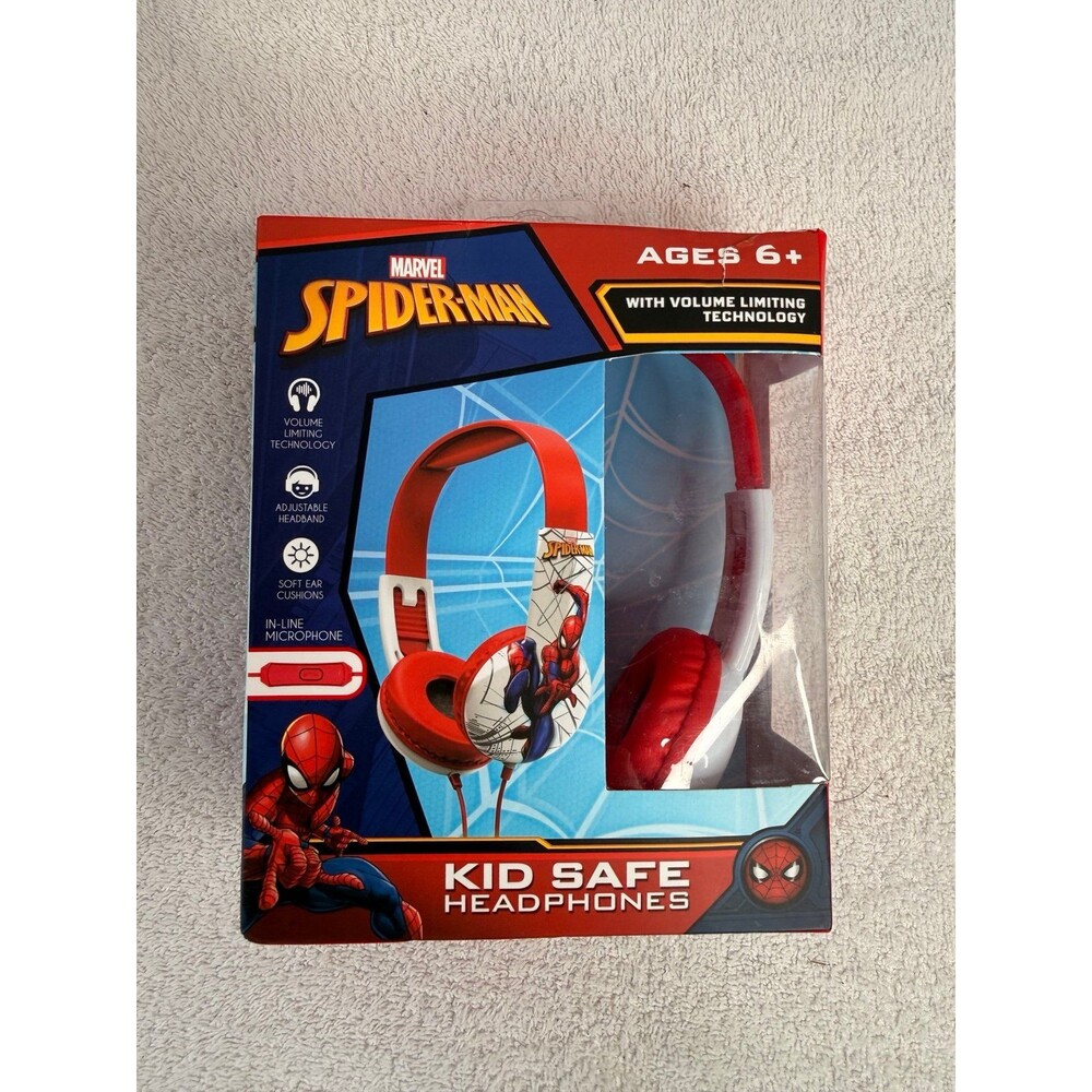 Marvel Spider-Man Kid Safe Headphones with Volume Limiting Technology